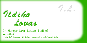 ildiko lovas business card